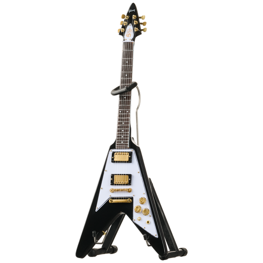 Gibson AXE HEAVEN® Tom Petty™ Flying V Mini Guitar, Graphite Metallic, Exclusive Mini Guitar Gibson