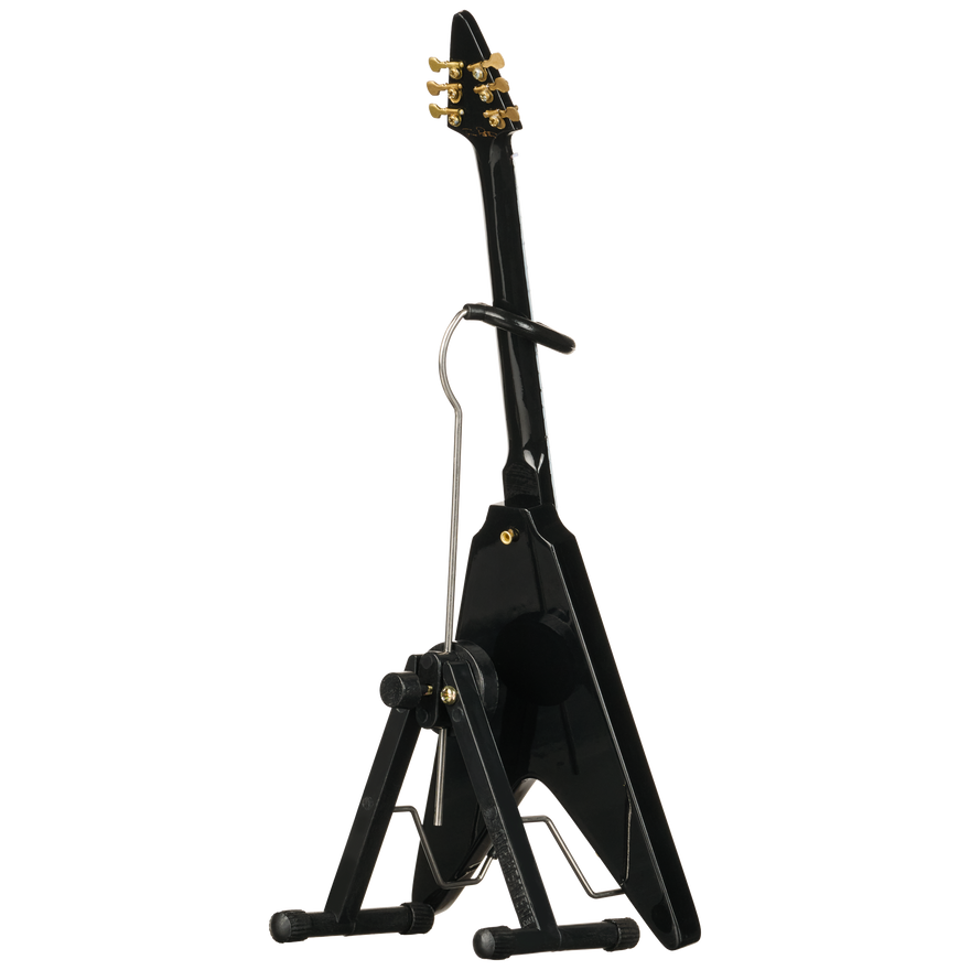 Gibson AXE HEAVEN® Tom Petty™ Flying V Mini Guitar, Graphite Metallic, Exclusive Mini Guitar Gibson