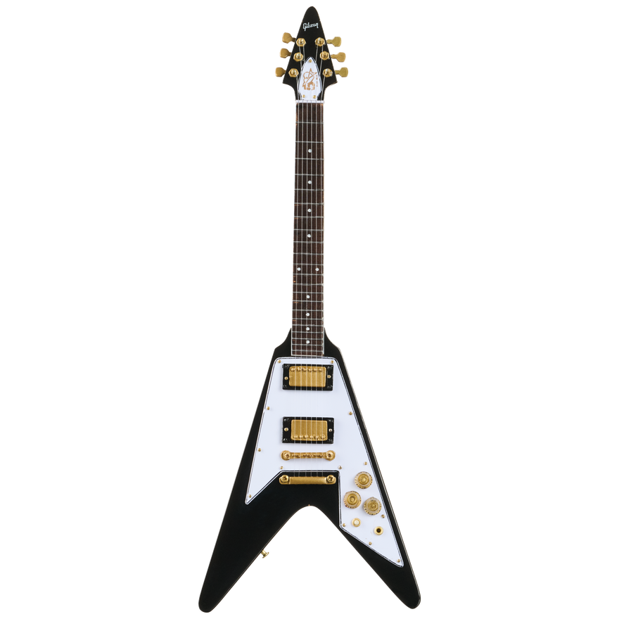 Gibson AXE HEAVEN® Tom Petty™ Flying V Mini Guitar, Graphite Metallic, Exclusive Mini Guitar Gibson