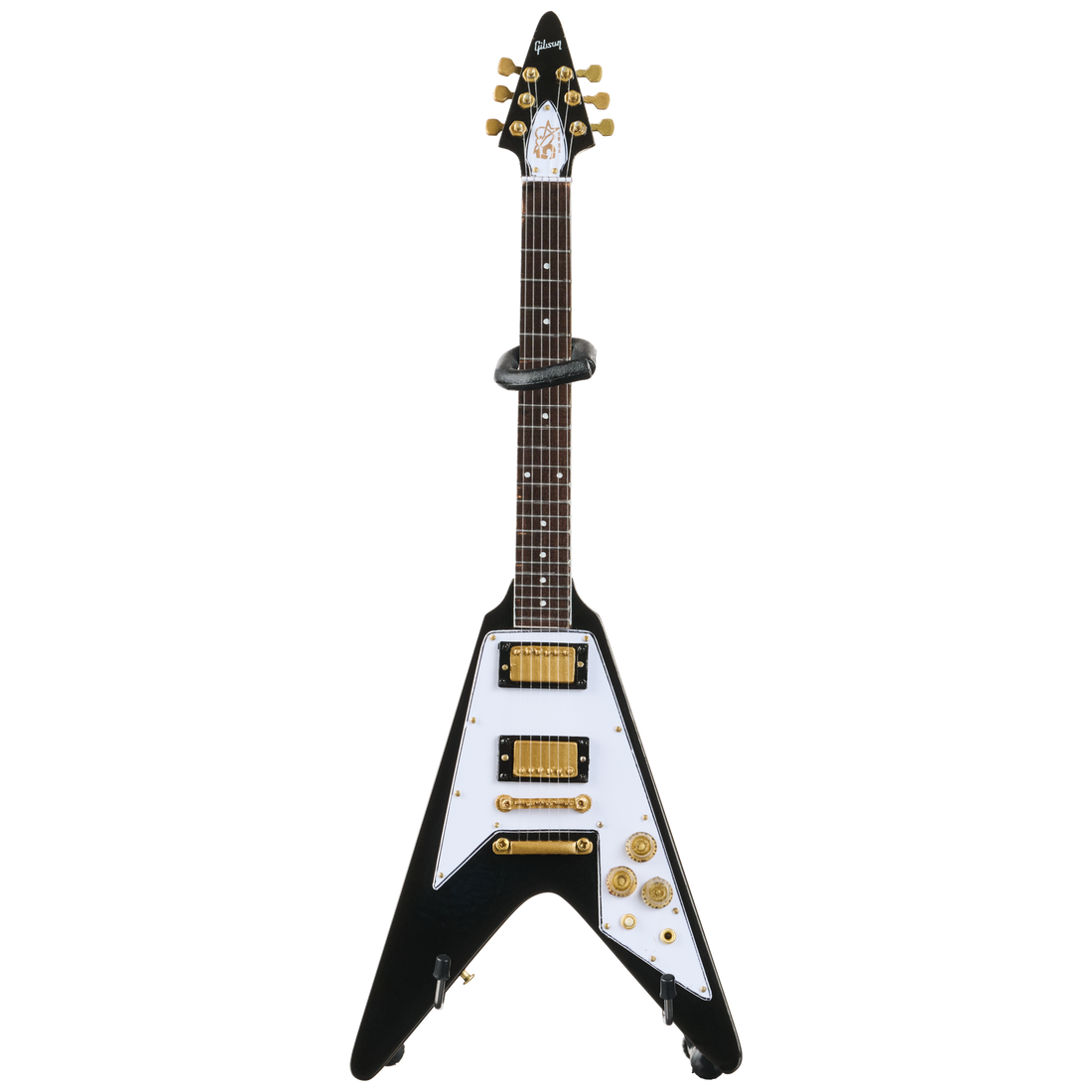 Gibson AXE HEAVEN® Tom Petty™ Flying V Mini Guitar, Graphite Metallic, Exclusive Mini Guitar Gibson