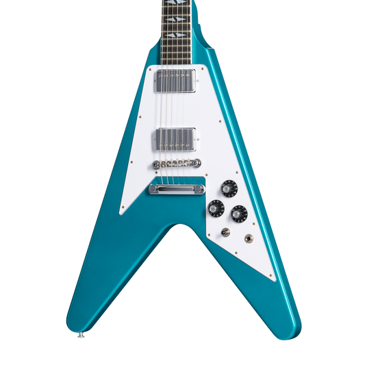 Gibson Custom LE 1969 Flying V Reissue, Gloss, Aqua Mist Electric Guitar Gibson Custom