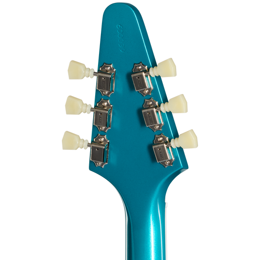 Gibson Custom LE 1969 Flying V Reissue, Gloss, Aqua Mist Electric Guitar Gibson Custom