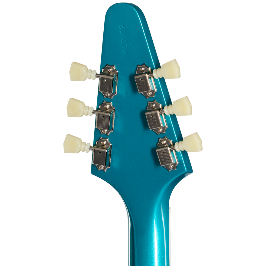 Gibson Custom LE 1969 Flying V Reissue, Gloss, Aqua Mist Electric Guitar Gibson Custom