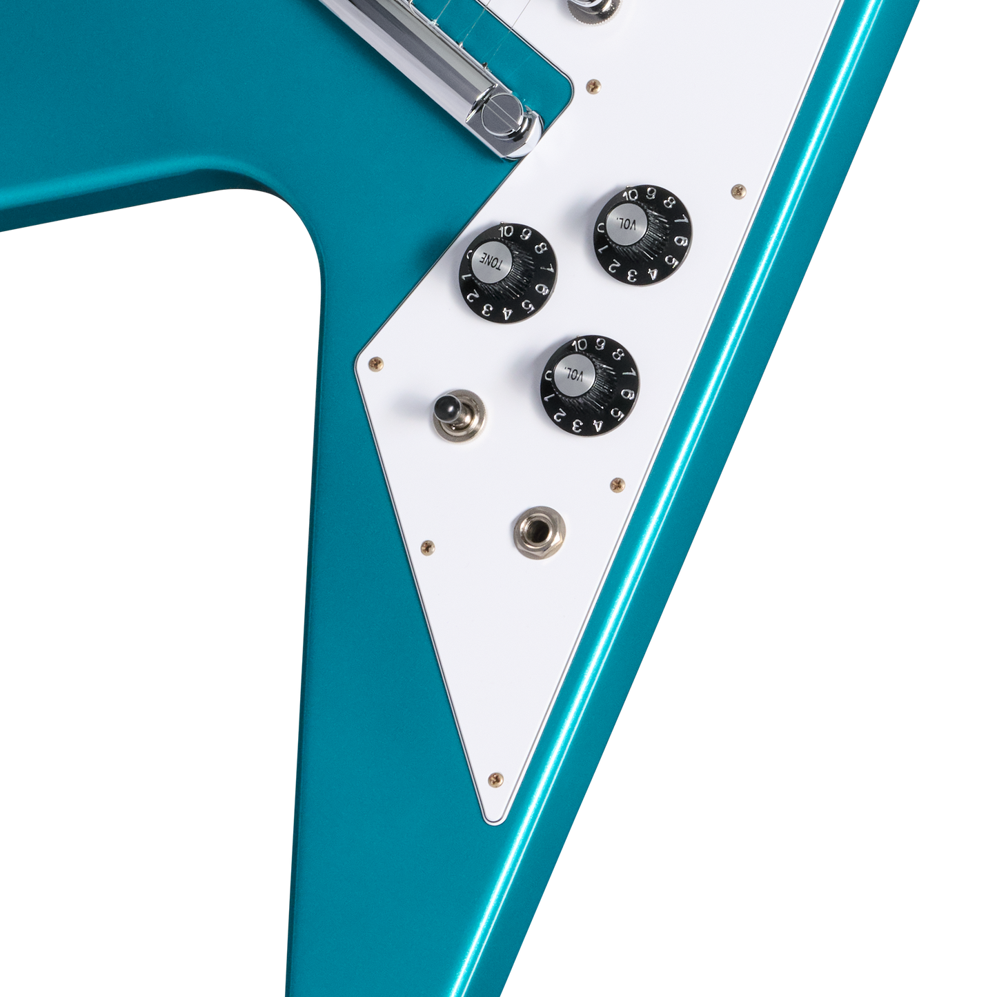 Gibson Custom LE 1969 Flying V Reissue, Gloss, Aqua Mist Electric Guitar Gibson Custom
