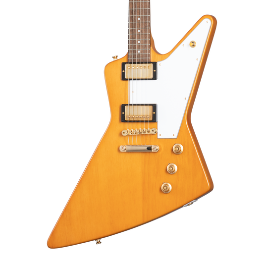 Epiphone IGC 1958 Korina Explorer (White Pickguard), Aged Natural Electric Guitar Epiphone