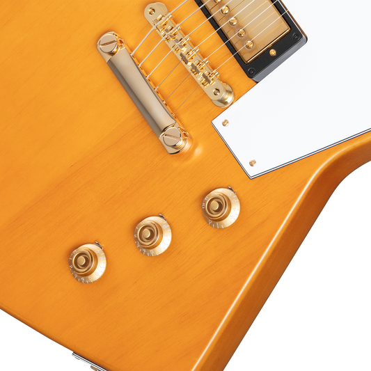 Epiphone IGC 1958 Korina Explorer (White Pickguard), Aged Natural Electric Guitar Epiphone