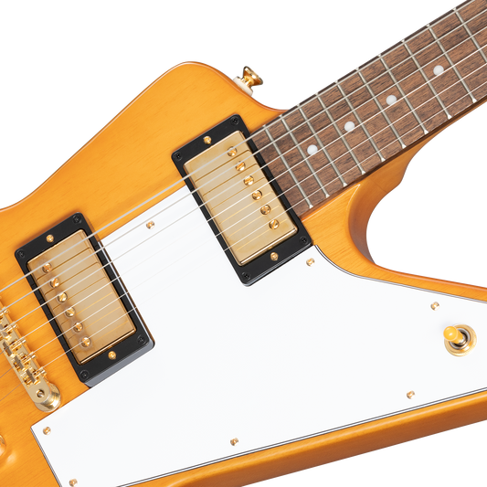 Epiphone IGC 1958 Korina Explorer (White Pickguard), Aged Natural Electric Guitar Epiphone