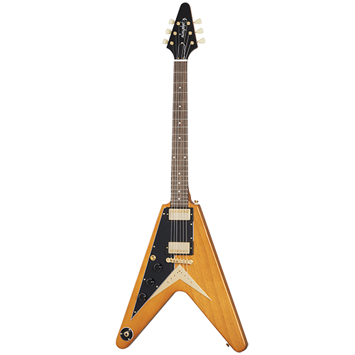 Epiphone IGC 1958 Korina Flying V, Left-Handed, Aged Natural, Exclusive Electric Guitar Epiphone