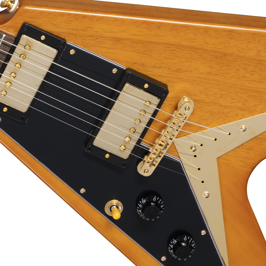 Epiphone IGC 1958 Korina Flying V, Left-Handed, Aged Natural, Exclusive Electric Guitar Epiphone