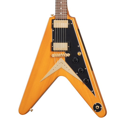 Epiphone IGC 1958 Korina Flying V, Aged Natural, Exclusive Electric Guitar Epiphone