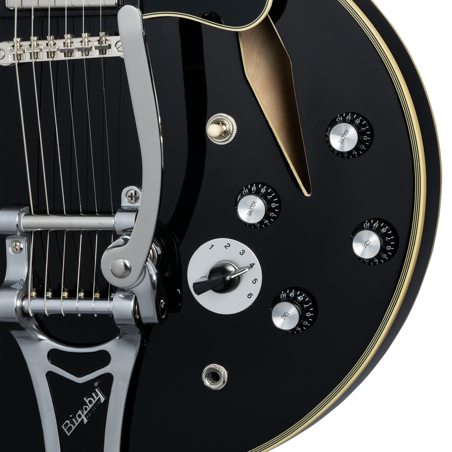 Epiphone Shinichi Ubukata ES-355 Custom, Ebony Electric Guitar Epiphone