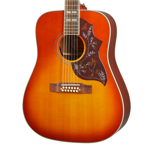 Epiphone Hummingbird 12-String, Aged Cherry Sunburst Gloss Acoustic Guitar Epiphone