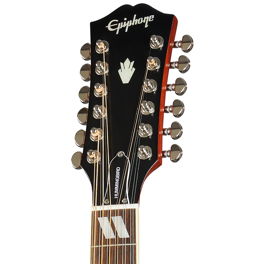 Epiphone Hummingbird 12-String, Aged Cherry Sunburst Gloss Acoustic Guitar Epiphone