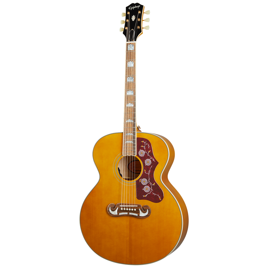 Epiphone J-200, Aged Antique Natural Gloss Acoustic Guitar Epiphone
