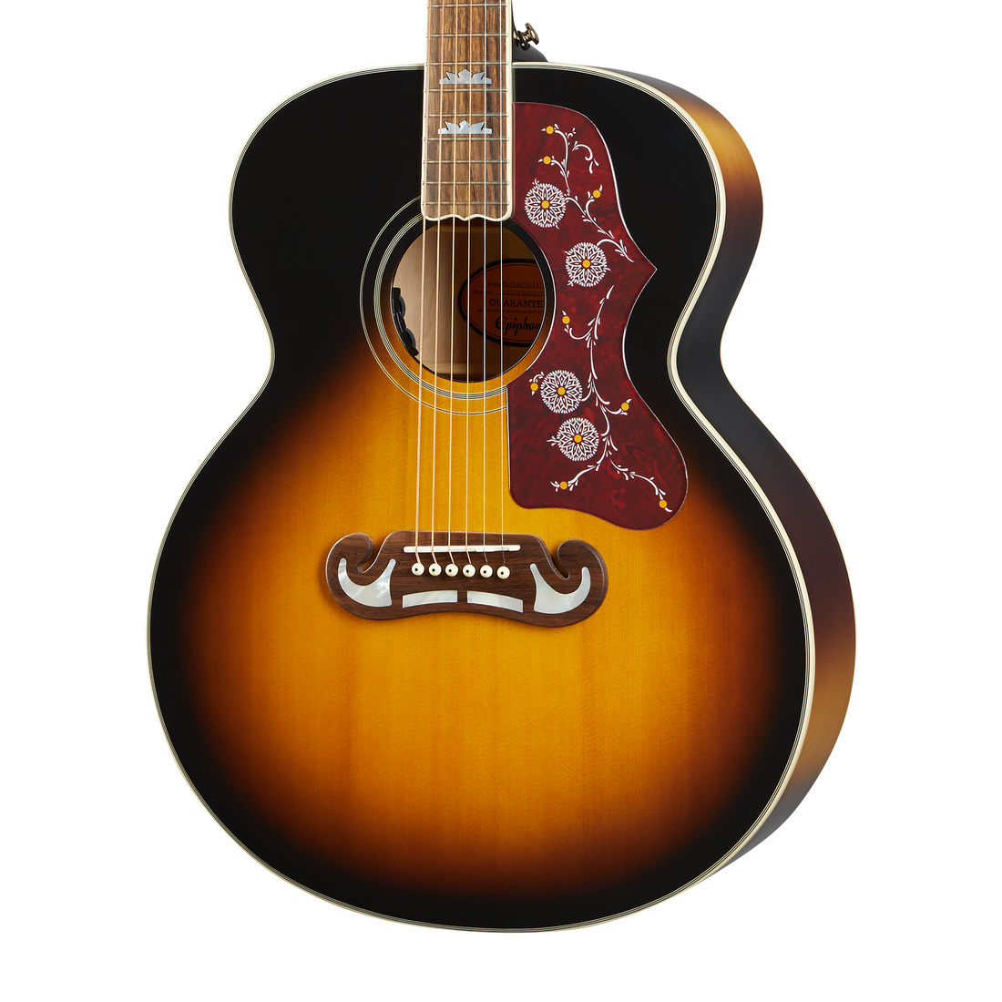 Epiphone J-200, Aged Vintage Sunburst Gloss Acoustic Guitar Epiphone