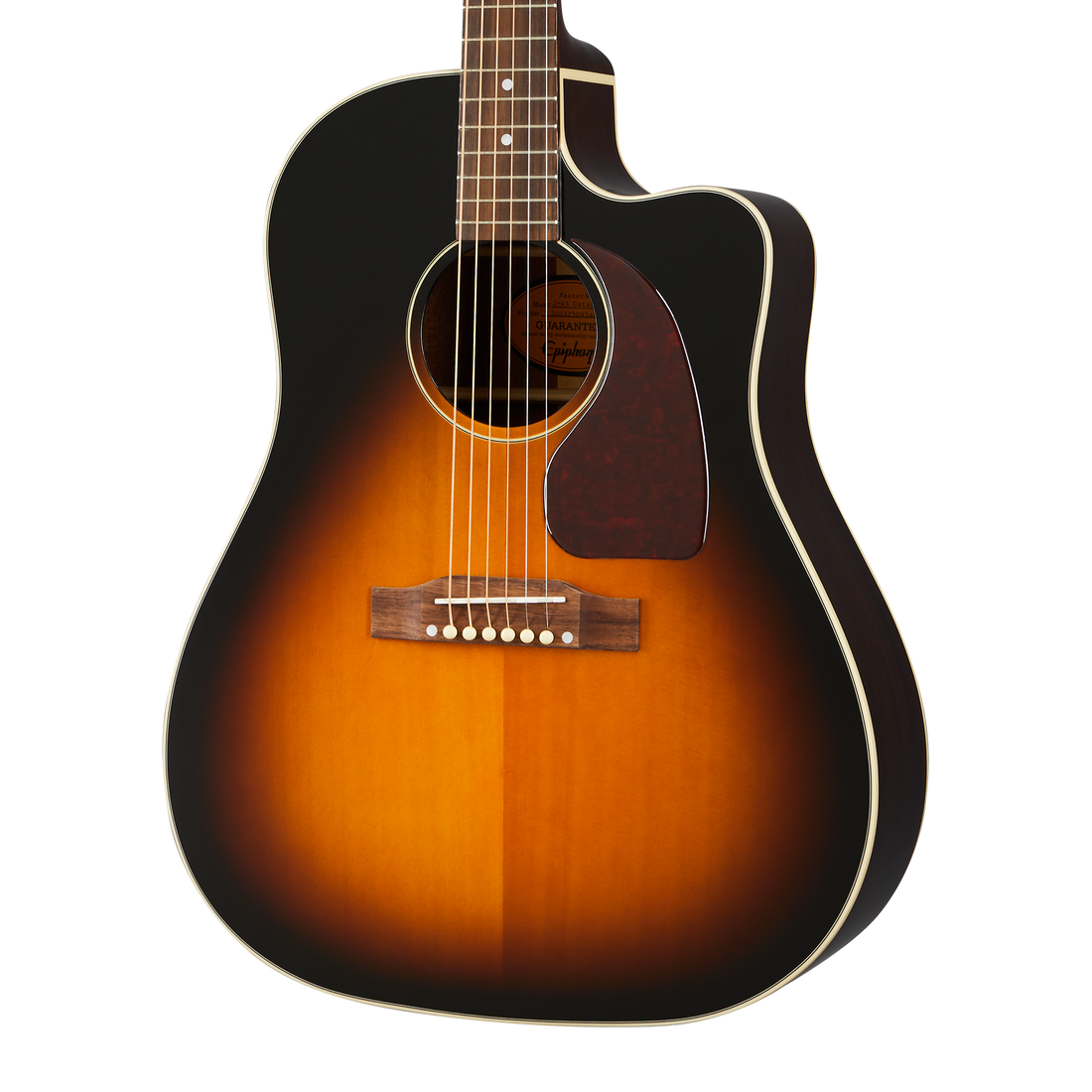 Epiphone J-45 EC, Aged Vintage Sunburst Gloss Acoustic Guitar Epiphone