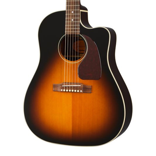 Epiphone J-45 EC, Aged Vintage Sunburst Gloss Acoustic Guitar Epiphone
