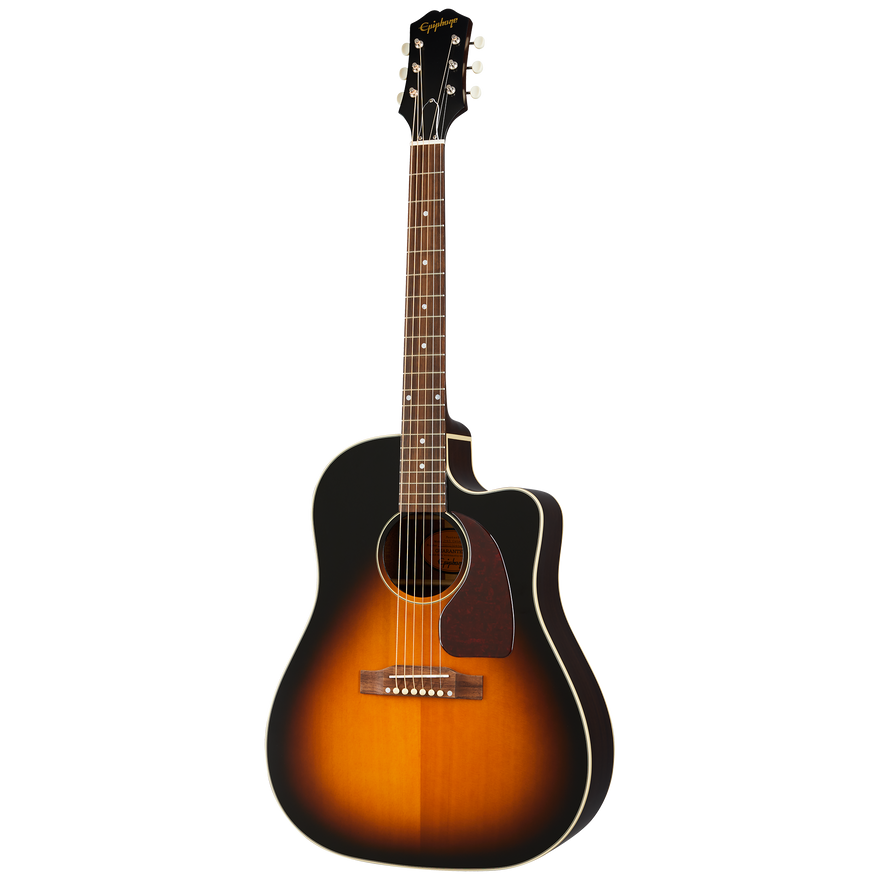 Epiphone J-45 EC, Aged Vintage Sunburst Gloss Acoustic Guitar Epiphone