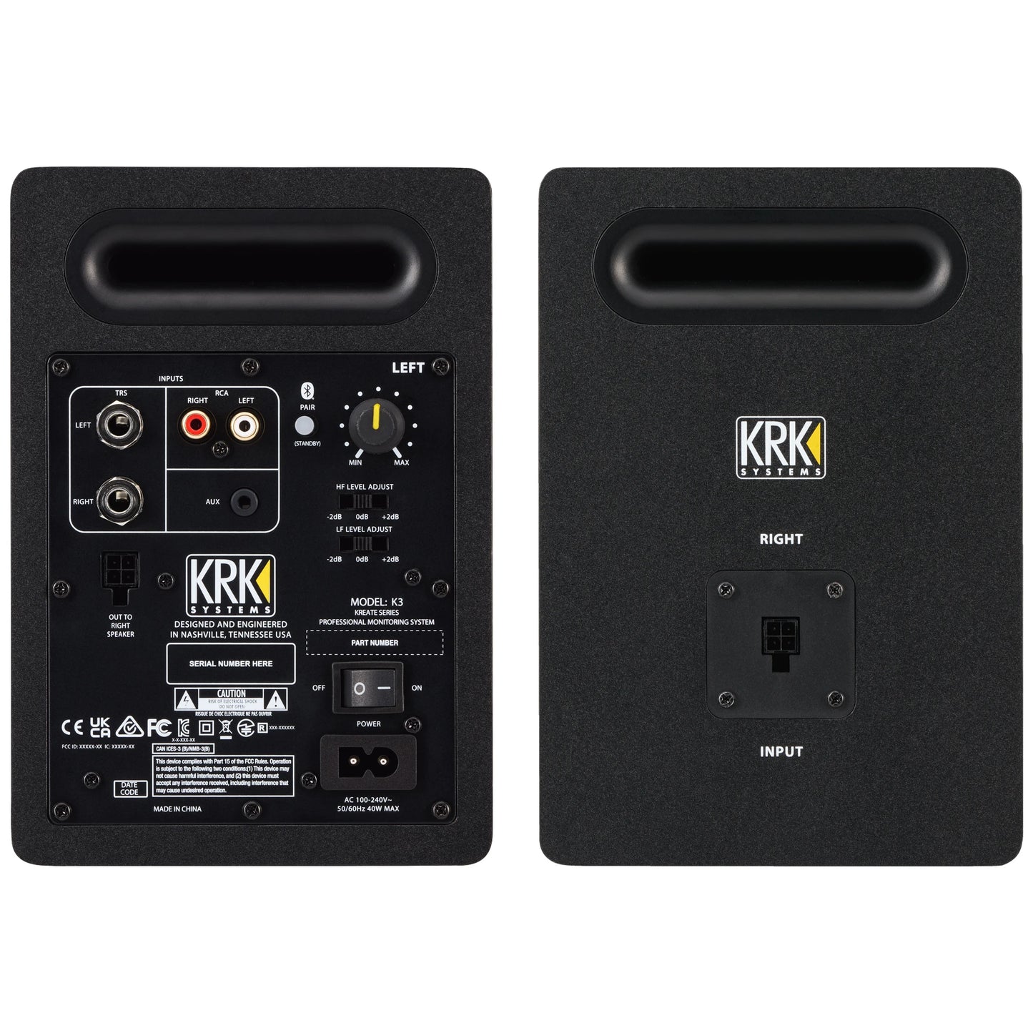 KREATE 3 POWERED STUDIO MONITOR, PAIR, EU Studio Monitors KRK