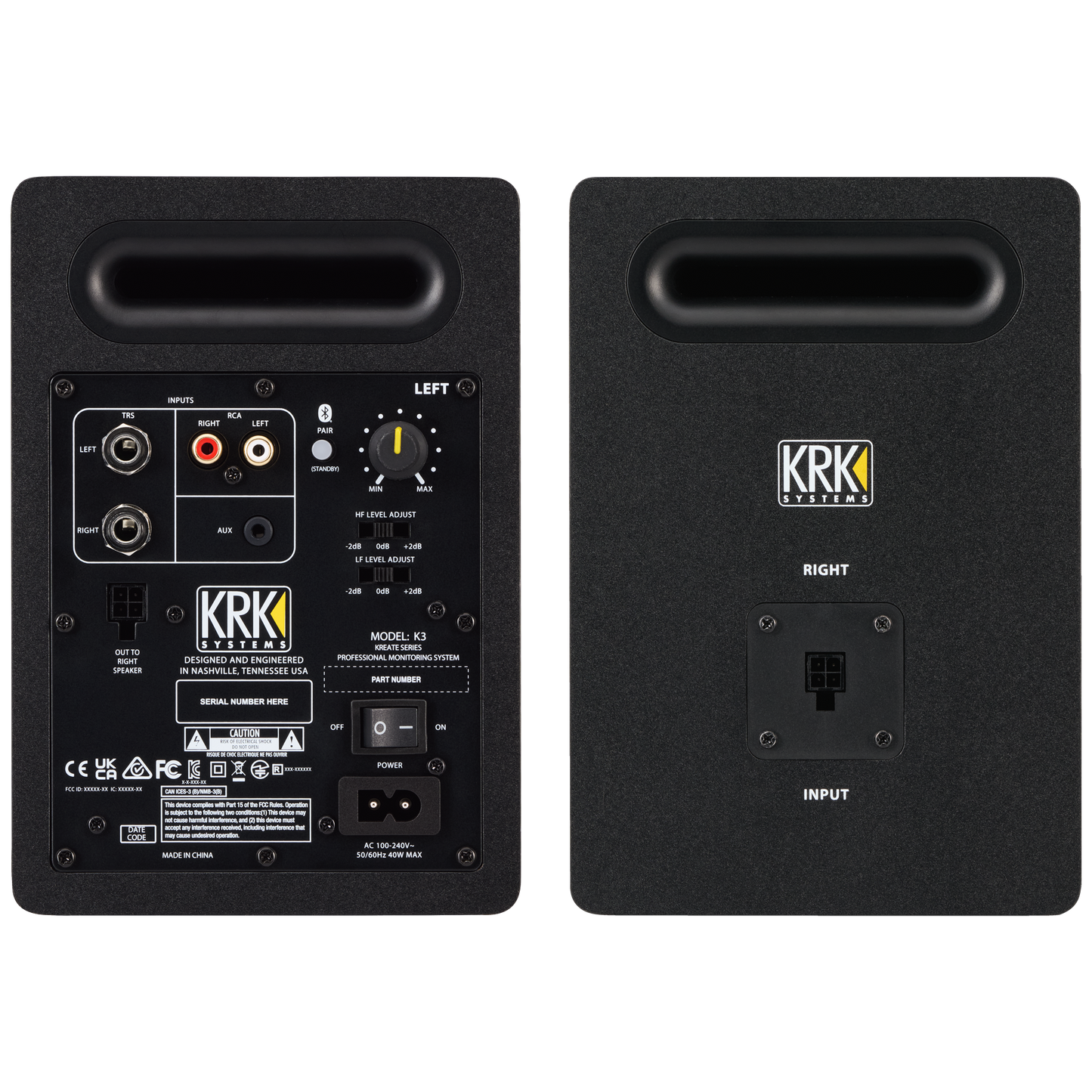 KREATE 3 POWERED STUDIO MONITOR, PAIR, UK Studio Monitors KRK