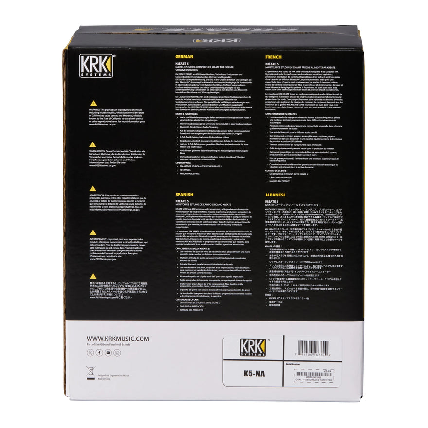 KREATE 5 POWERED STUDIO MONITOR, UK Studio Monitors KRK