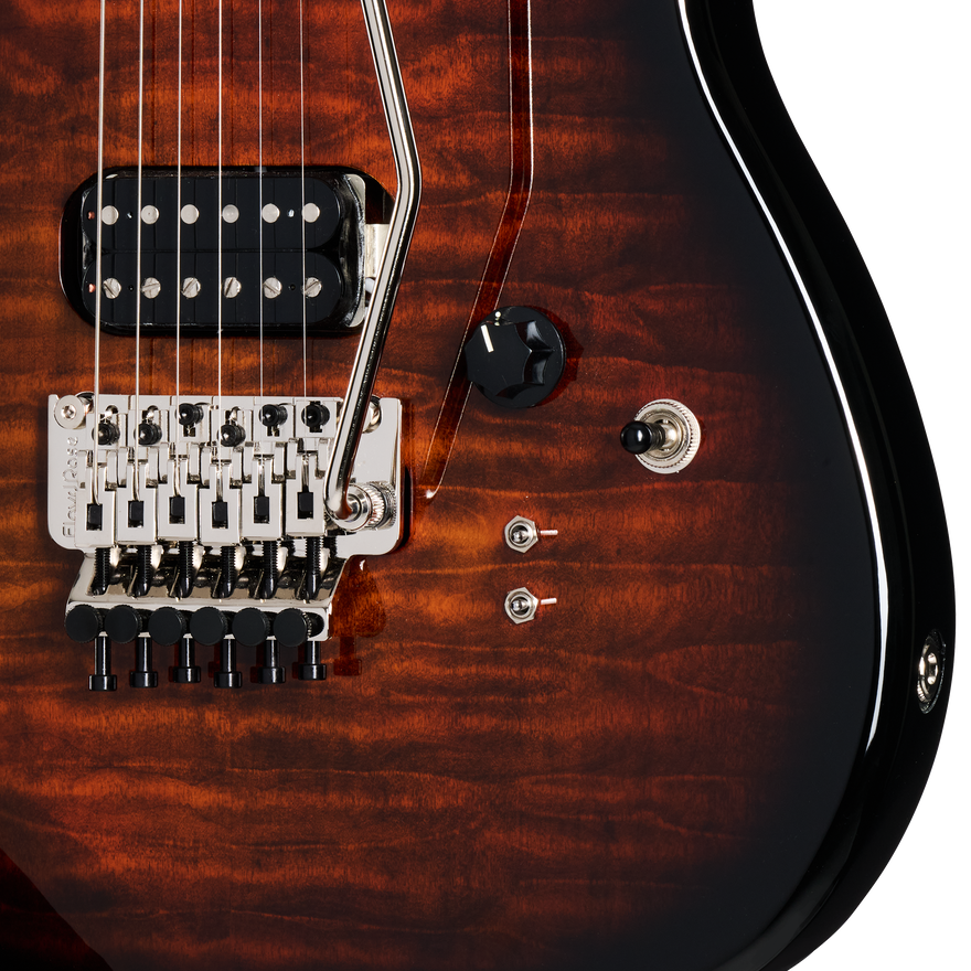 Kramer 84 HH Quilt, Orange Burst, Exclusive Electric Guitar Kramer
