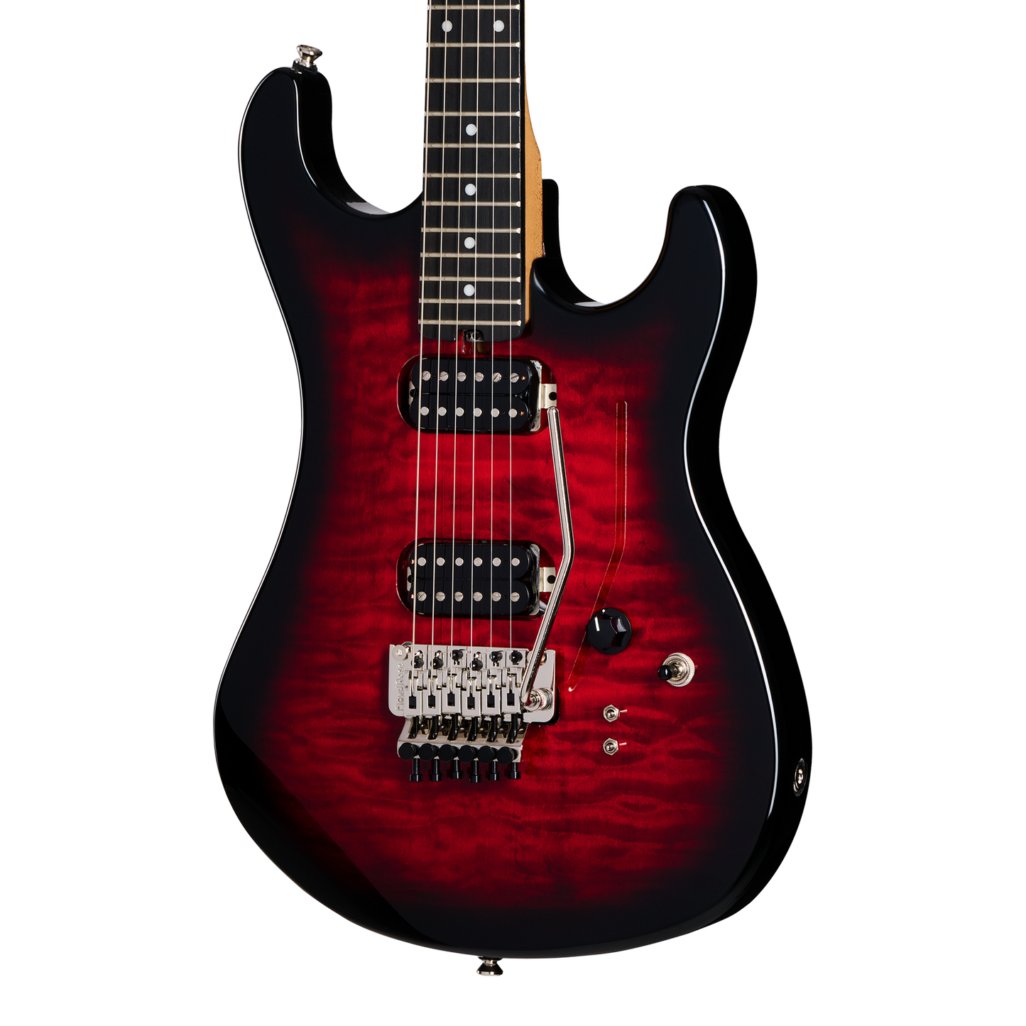 Kramer 84 HH Quilt, Red Burst Electric Guitar Kramer
