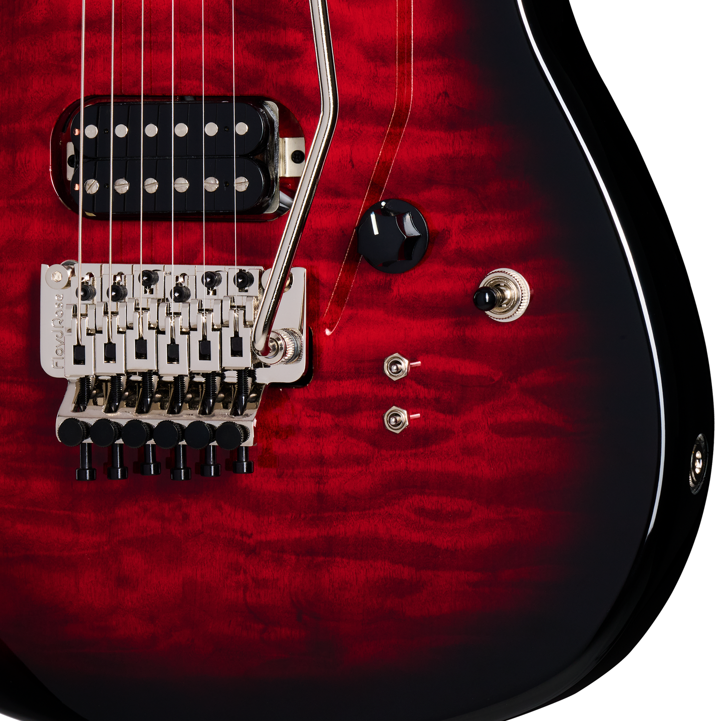 Kramer 84 HH Quilt, Red Burst Electric Guitar Kramer