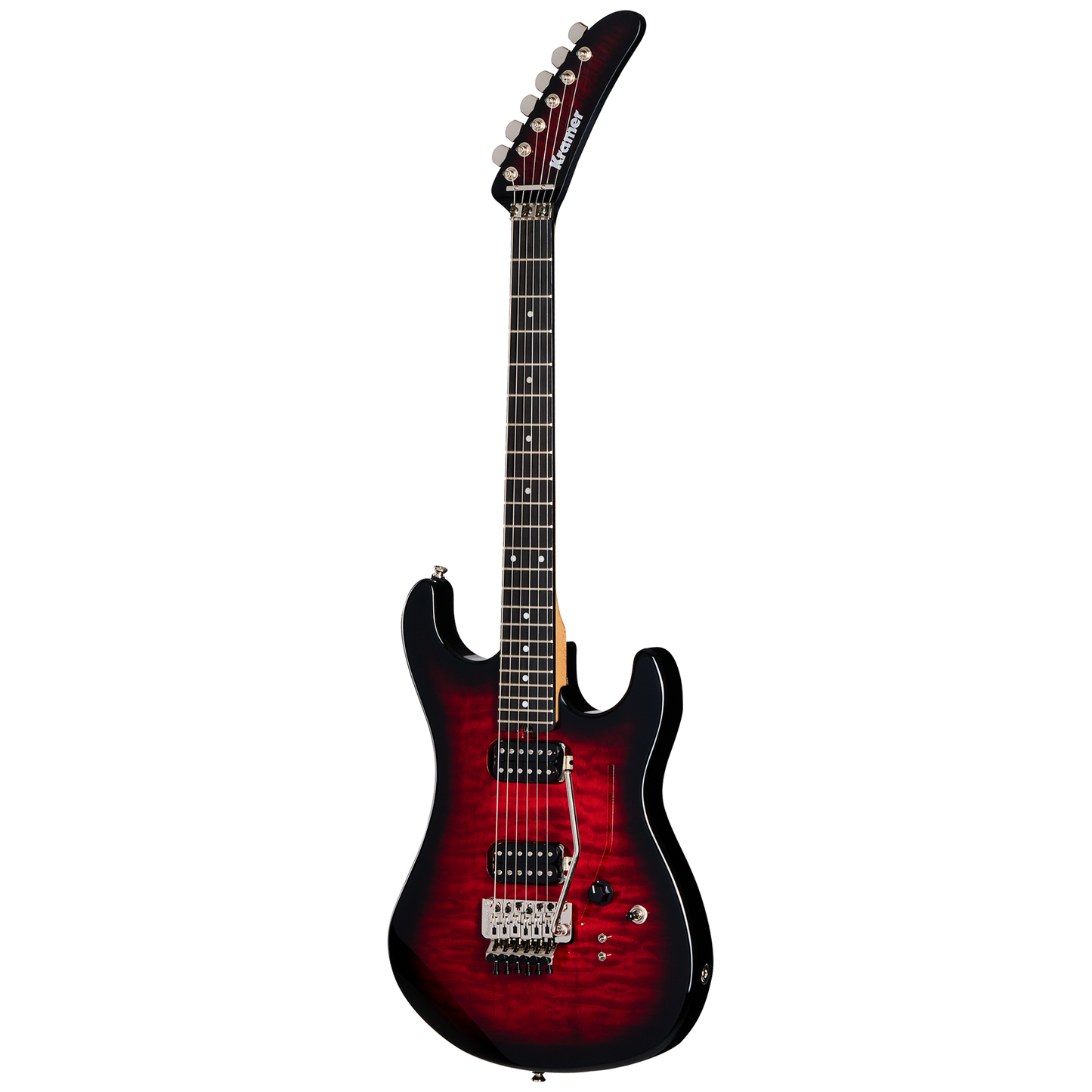 Kramer 84 HH Quilt, Red Burst Electric Guitar Kramer