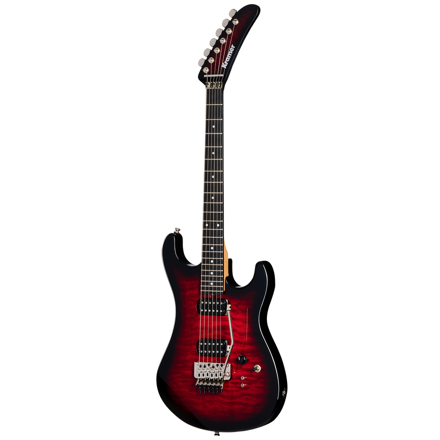 Kramer 84 HH Quilt, Red Burst Electric Guitar Kramer