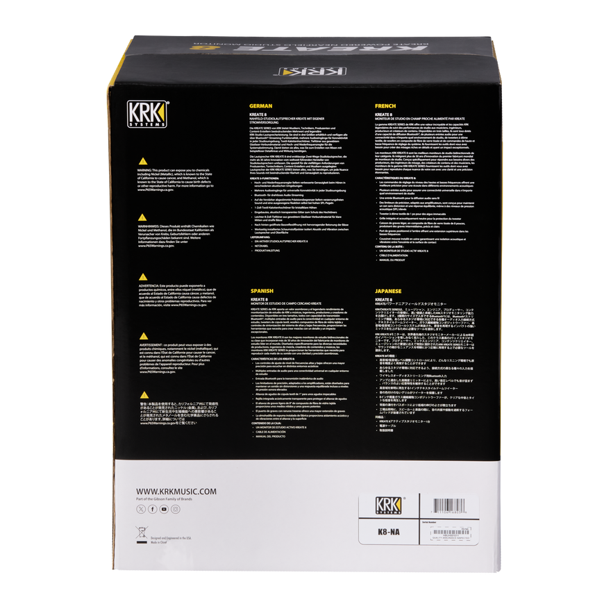 KREATE 8 POWERED STUDIO MONITOR, UK Studio Monitors KRK
