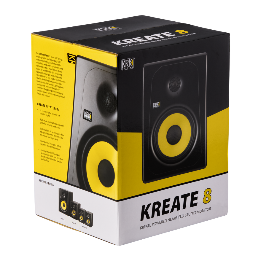 KREATE 8 POWERED STUDIO MONITOR, EU Studio Monitors KRK