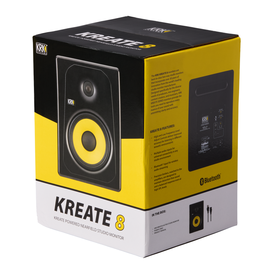 KREATE 8 POWERED STUDIO MONITOR, UK Studio Monitors KRK