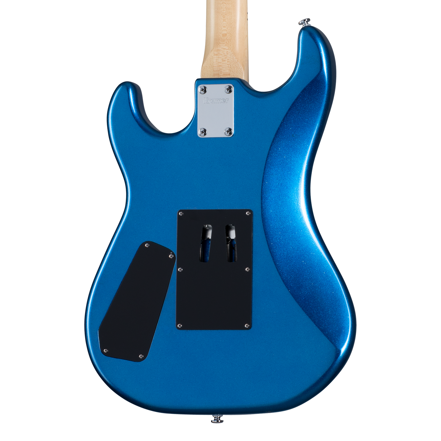 Kramer Baretta, Custom Graphics, "Hot Rod" (EVH® D-Tuna; Incl. Premium Soft Case), Blue Sparkle with Flames Electric Guitar Kramer