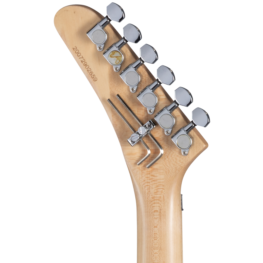 Kramer Baretta, Custom Graphics, "Hot Rod" (EVH® D-Tuna; Incl. Premium Soft Case), Blue Sparkle with Flames Electric Guitar Kramer
