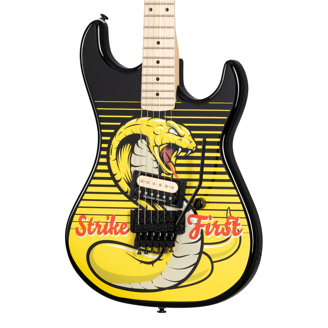 Kramer Baretta, Custom Graphics, "Strike First", Cobra Black and Yellow, Exclusive Electric Guitar Kramer
