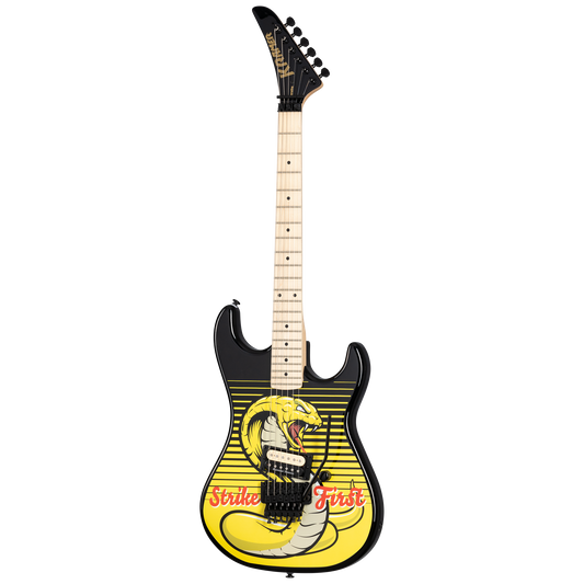 Kramer Baretta, Custom Graphics, "Strike First", Cobra Black and Yellow, Exclusive Electric Guitar Kramer