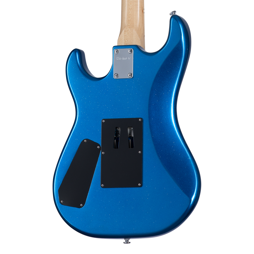 Kramer Baretta, Custom Graphics, “White Lotus” (EVH® D-Tuna; Incl. Premium Soft Case), White Lotus Candy Blue Electric Guitar Kramer