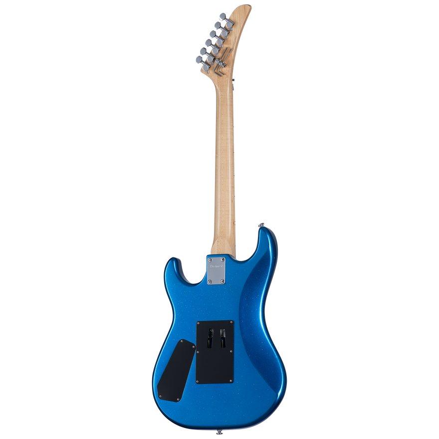 Kramer Baretta, Custom Graphics, “White Lotus” (EVH® D-Tuna; Incl. Premium Soft Case), White Lotus Candy Blue Electric Guitar Kramer