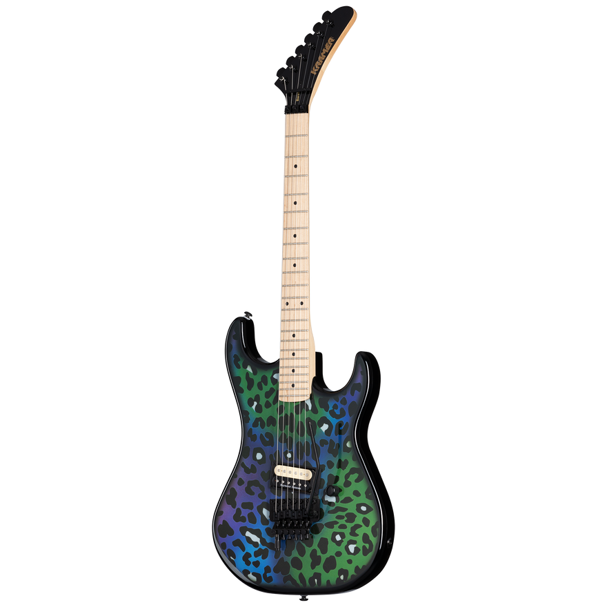 Kramer Baretta “Feral Cat” (EVH® D-Tuna; Incl. Premium Soft Case), Rainbow Leopard Electric Guitar Kramer
