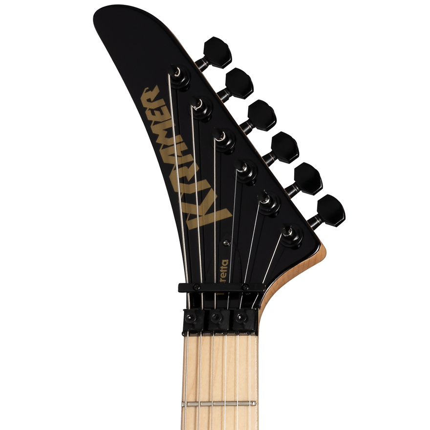 Kramer Baretta “Danger Zone” (EVH® D-Tuna; Incl. Premium Soft Case), Warning Tape on White Red Electric Guitar Kramer