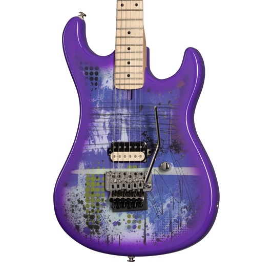 Kramer 84, Custom Graphics, Purple Splatter, Exclusive Electric Guitar Kramer