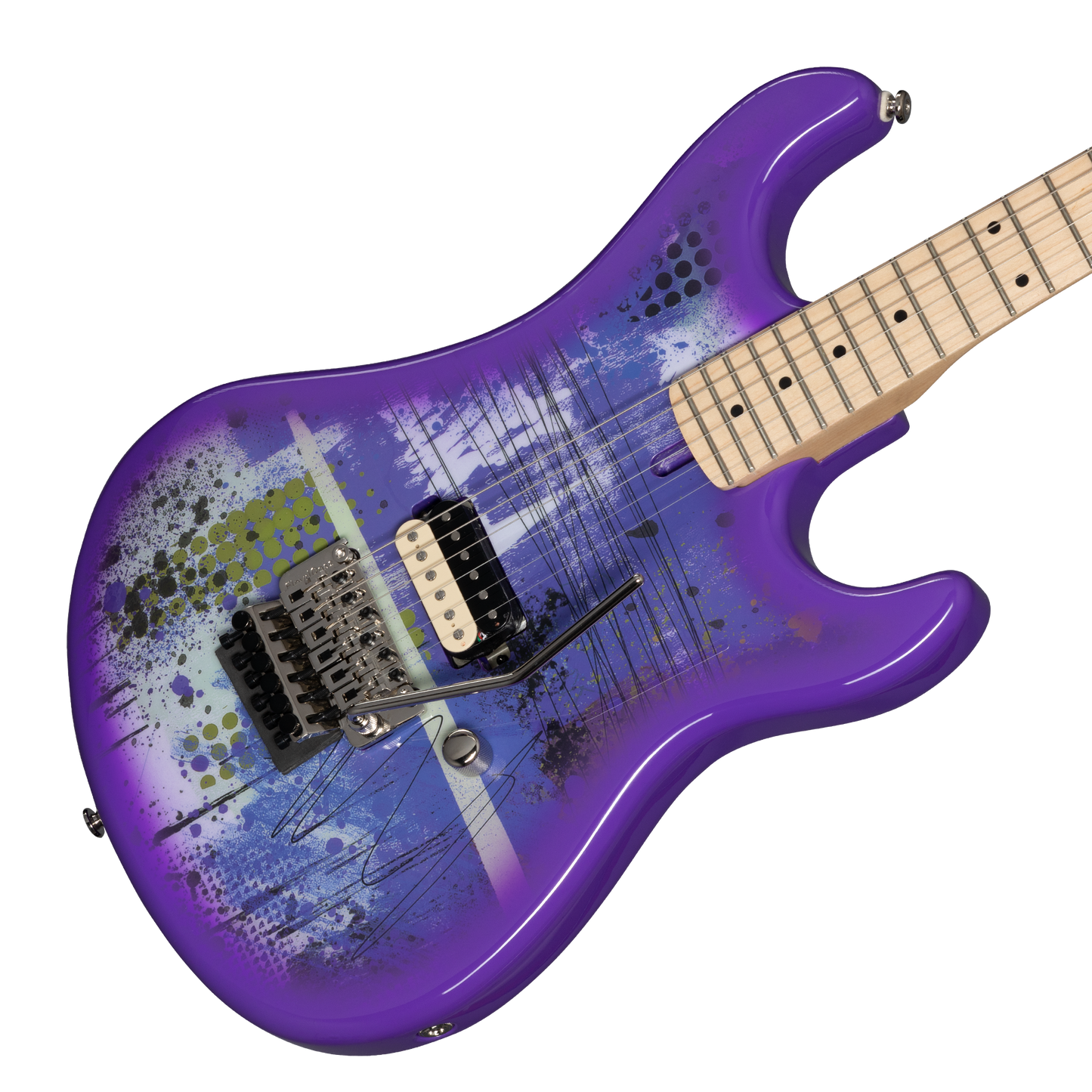 Kramer 84, Custom Graphics, Purple Splatter, Exclusive Electric Guitar Kramer