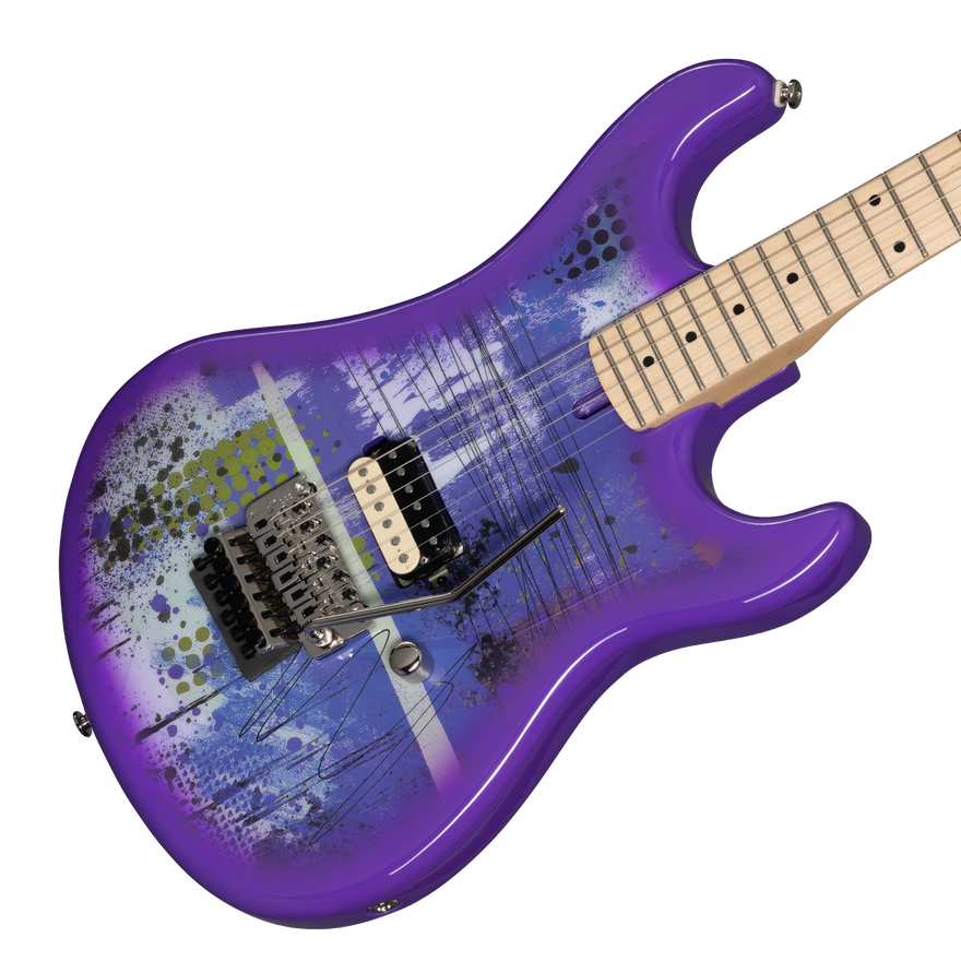 Kramer 84, Custom Graphics, Purple Splatter, Exclusive Electric Guitar Kramer