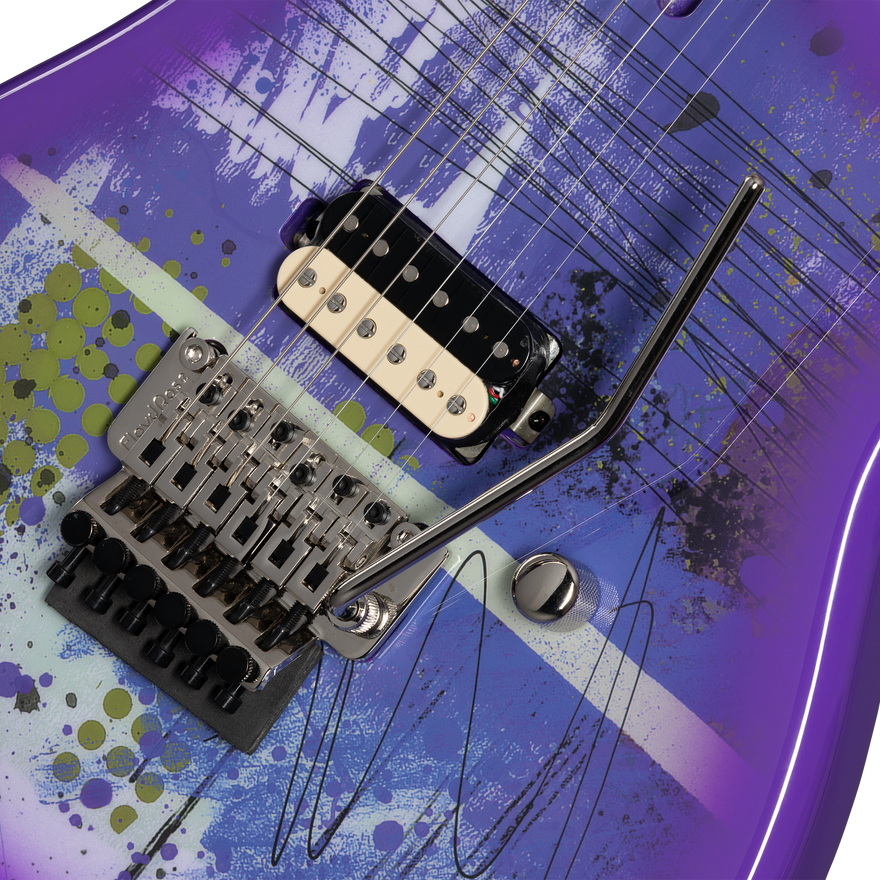 Kramer 84, Custom Graphics, Purple Splatter, Exclusive Electric Guitar Kramer