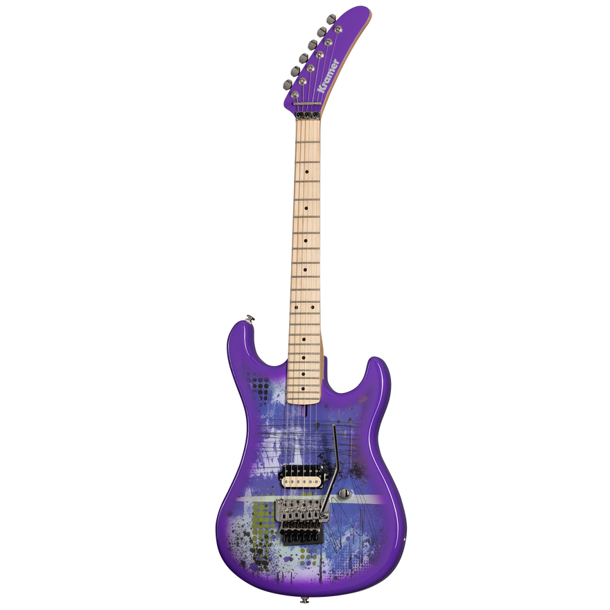 Kramer 84, Custom Graphics, Purple Splatter, Exclusive Electric Guitar Kramer