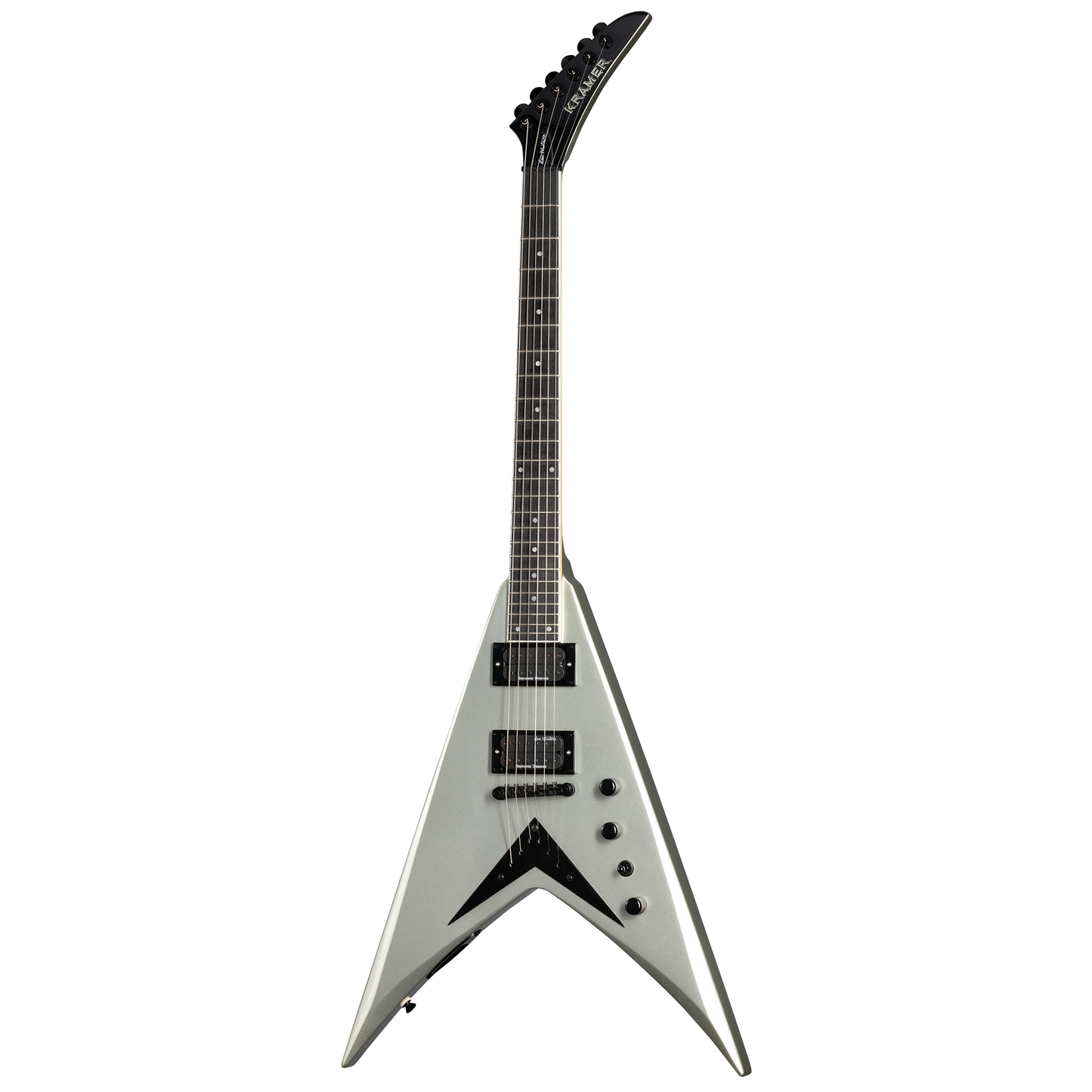 Kramer Dave Mustaine Vanguard, Silver Metallic Electric Guitar Kramer