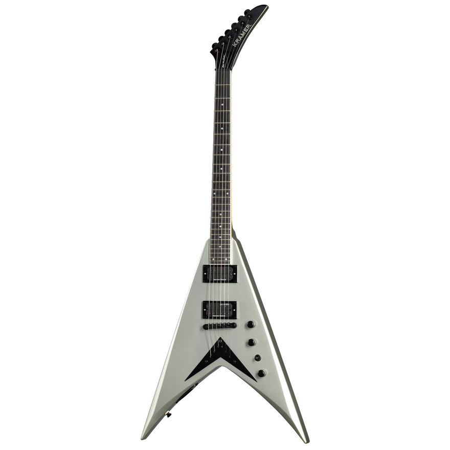 Kramer Dave Mustaine Vanguard, Silver Metallic Electric Guitar Kramer