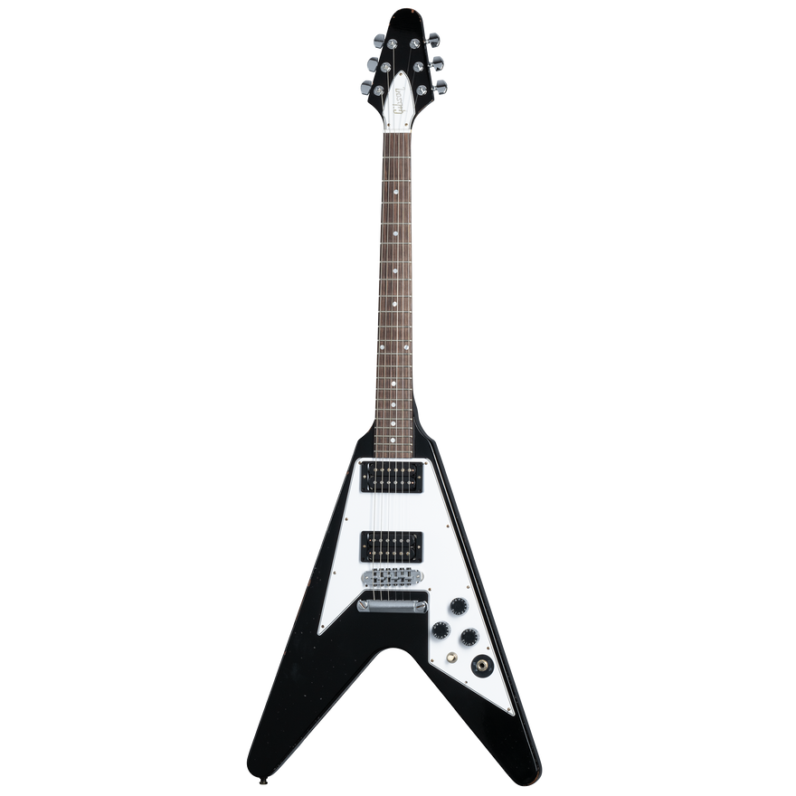 Gibson Custom Kirk Hammett 1979 Flying V, Ebony Electric Guitar Gibson Custom