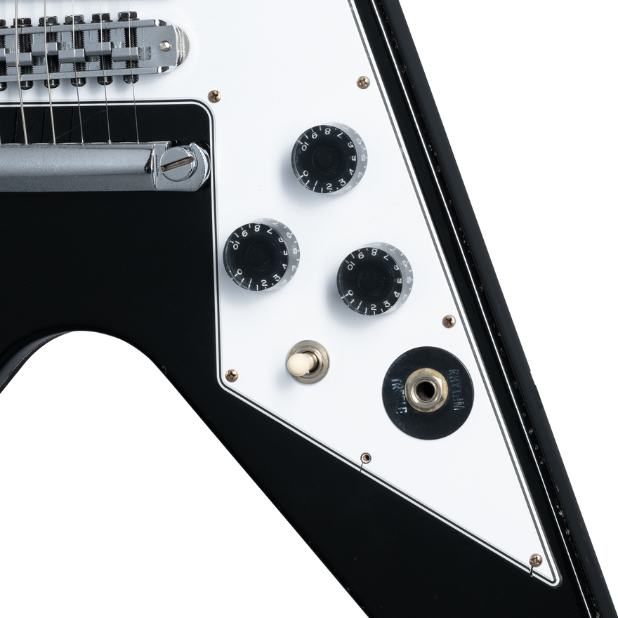 Gibson Custom Kirk Hammett 1979 Flying V, Ebony Electric Guitar Gibson Custom